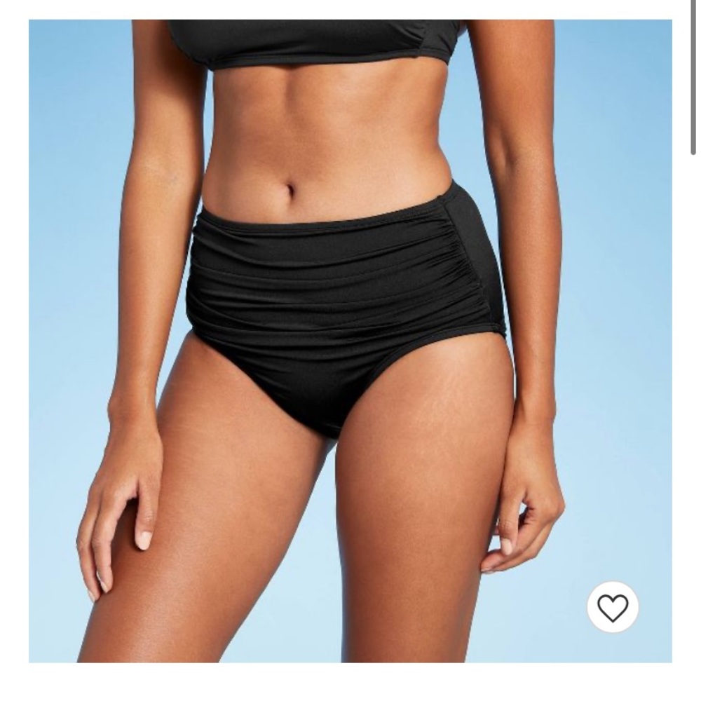 Brand new! Women's Shirred High Coverage High Waist Bikini Bottom - Kona Sol